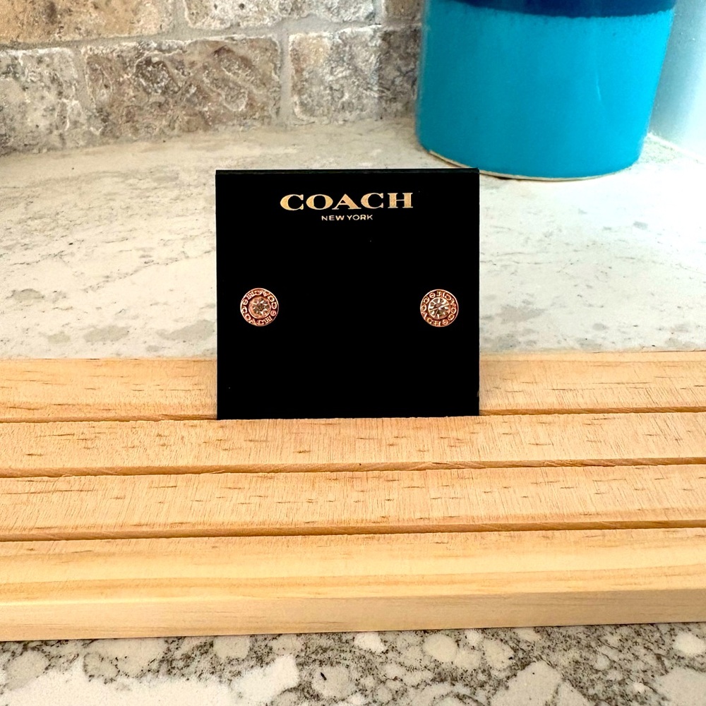 Coach Rose Gold Stud Earrings